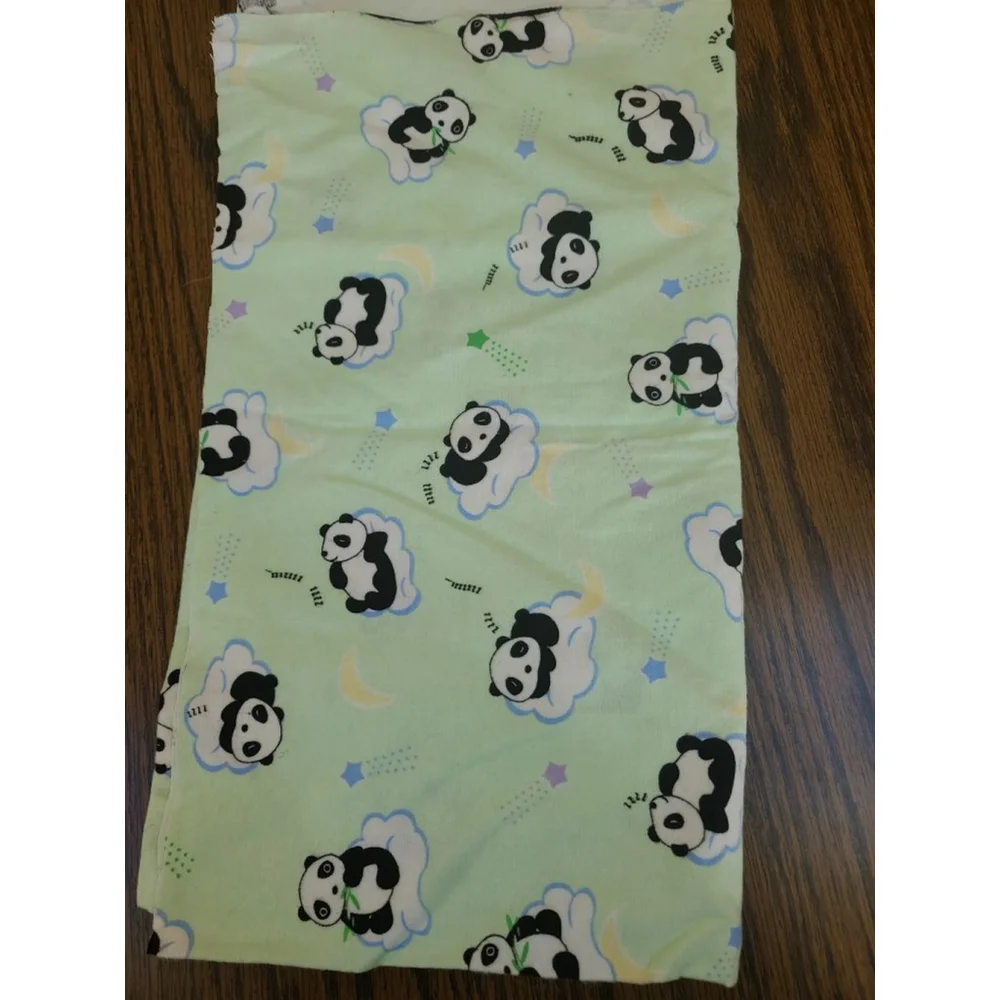 Vintage Panda Moon & Stars Baby Flannel Fabric - 42
